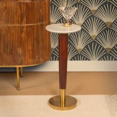 Wood And Metal Martini Table