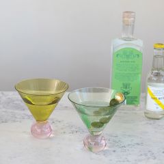 Ball Stem Martini Glass Set of 2