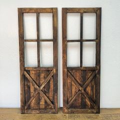 Barn Door Window Wall Panel Set of 2