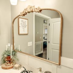 Baroque Inspired Style Gold Mantel Mirror