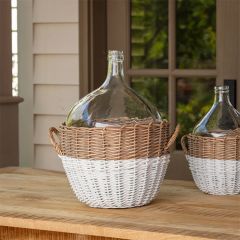 Basket Wrapped Bottle Vase Large
