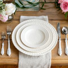 Basketweave Texture Creamware Plate