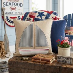 Bayview Sailboat Accent Pillow