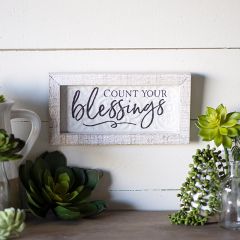 Count Your Blessings Wall Sign