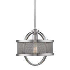 Pewter Mini Pendant Light With Shade
