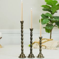 Bead Mold Taper Candle Holder Set of 3