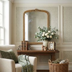 Beaded Edge Gold Frame Mirror