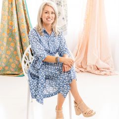 Beautiful Block Print Blue Dress