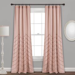 Chic Chenille Chevron Curtain Panel Set of 2