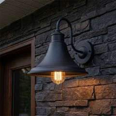 Bell Shaped Outdoor Wall Sconce Set of 2