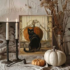 Black Cat Framed Wall Art