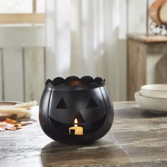 Black Metal Jack O Lantern Tealight Holder One of Each