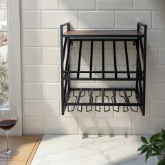 Blacksmith Bar Wine and Glass Shelf