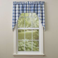 Blue Check Window Swag