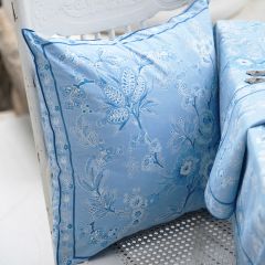 Blue Cottage Blooms Accent Pillow Cover Set of 2