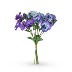 Blue Mix 10 Stem Pansy Bunch