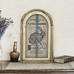 Blue Stripe Rabbit Framed Wall Art