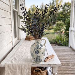 Blueberry Bloom Ceramic Vase