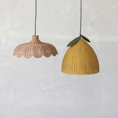 Boho Chic Woven Rattan Pendant Lamp
