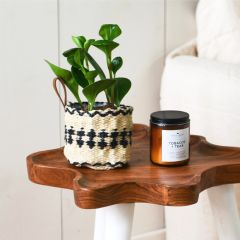 Boho Print Jute Basket With Liner Set of 2
