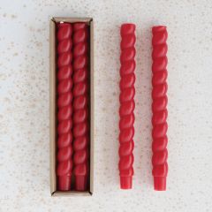 Boxed Twisted Taper Candle Set of 2