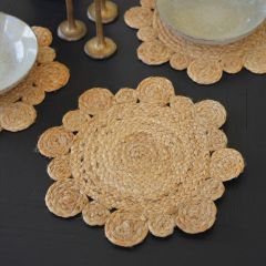 Braided Jute Circles Placemat Set of 4