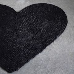 Braided Jute Heart Accent Rug