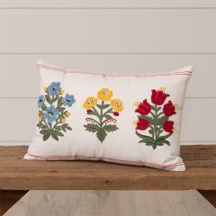 Bright and Beautiful Floral Block Accent Pillow