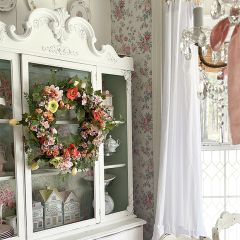 Bright Faux Mixed Floral Wreath