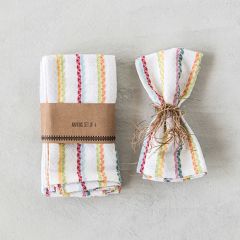 Bright Stripes Cotton Napkin Set of 4