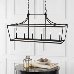 Bronze Finished 6 Light Linear Pendant