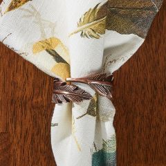 Bronze Leaf Napkin Ring Set of 4