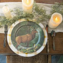 Buck in The Woods Paint By Number Dinner Plate Set of 4