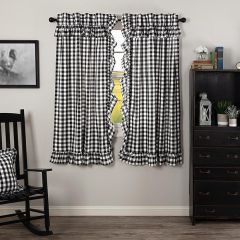Buffalo Check Short Curtain Panel Set of 2