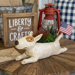 Bull Terrier Ceramic Planter