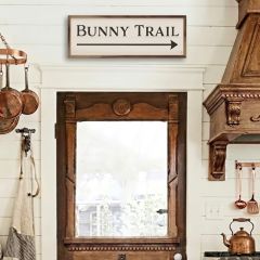 Bunny Trail Arrow White Wall Art