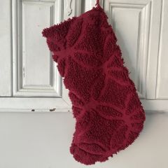 Burgundy Chenille Christmas Stocking