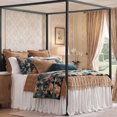 Burnout Floral Faux Silk Velvet 3 Piece Duvet Cover Set