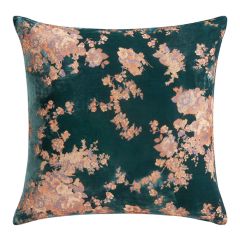 Burnout Floral Faux Silk Velvet Euro Sham