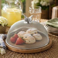 Butterfly Topped Mesh Food Dome Cover Set of 2