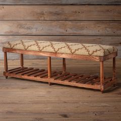 Butterscotch Pattern Cushioned Bench