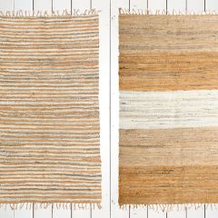Cotton Blend Chindi Rug Set of 2