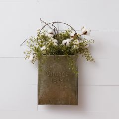 Wall Pocket Cotton Arrangement
