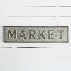 Metal Market Sign Wall Decor