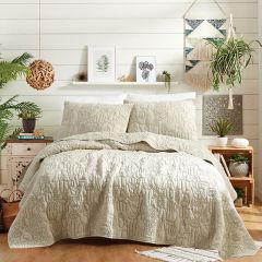 Neutral Hamsa Quilt Set