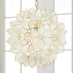 Capiz Shell Lotus Flower Pendant Light