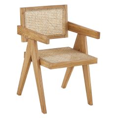 Cane Back Dining Arm Chair Set of 2