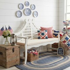 Carved Acacia Wood Garden Bench Collection