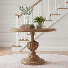 Carved Urn Base Pedestal Dining Table