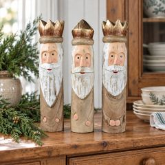 Carved Wood Three Kings Set of 3